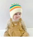 Cute Bear Baby Beanies Hat New Autumn Winter Kid Girl Boy Frog Rainbow Caps Warm Knitted Hats Skullies Toddler Cap Korean Style