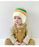 Cute Bear Baby Beanies Hat New Autumn Winter Kid Girl Boy Frog Rainbow Caps Warm Knitted Hats Skullies Toddler Cap Korean Style