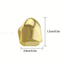 2024 New Gold-Plated Hip Hop Bracelet with Golden Teeth Grills - Perfect Halloween Accessory for Men & Women!