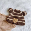 Cute Bear Baby Beanies Hat New Autumn Winter Kid Girl Boy Frog Rainbow Caps Warm Knitted Hats Skullies Toddler Cap Korean Style