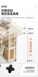 Elevating and Moving Bedside Table, Computer, Home Bedroom Desk, Dormitory Desk, Lazy Person, Easy Student Writing Desk