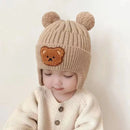 Cute Bear Baby Beanies Hat New Autumn Winter Kid Girl Boy Frog Rainbow Caps Warm Knitted Hats Skullies Toddler Cap Korean Style
