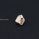 2024 New Gold-Plated Hip Hop Bracelet with Golden Teeth Grills - Perfect Halloween Accessory for Men & Women!