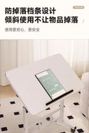 Folding Mobile Computer Simple Small Table with Roller Lifting Universal Wheel Desktop Bed Folding Table