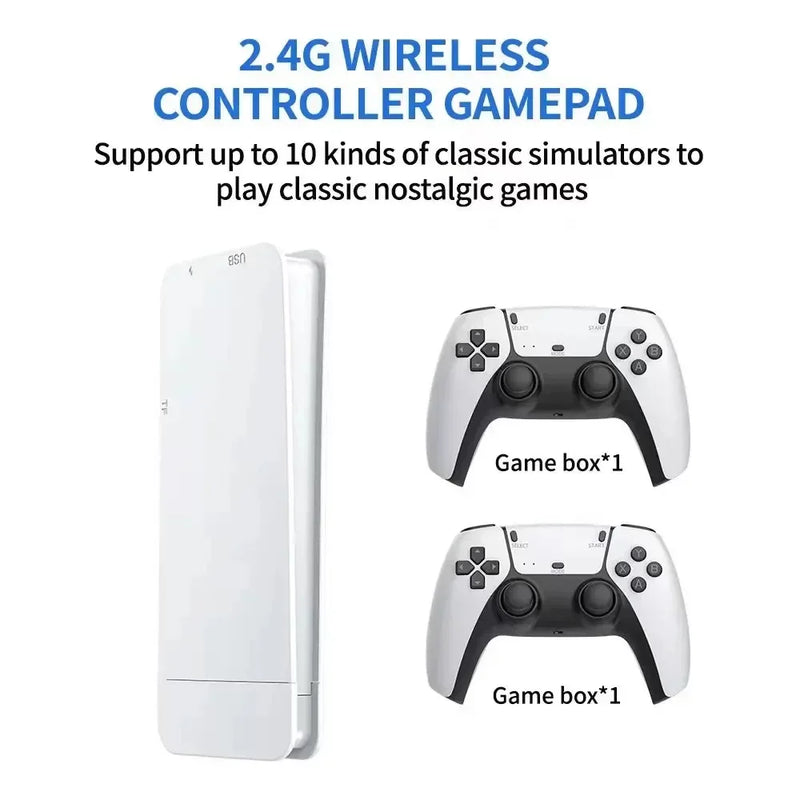 M15 Retro video game consoles 4K Game Stick - Wireless Hdmi 20000+ Classic Portable Video Gaming Player with 64Gb 128Gb Card