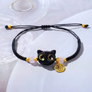 Matching Bracelets Couples Women Men Luminous Cute Cat Friendship Bracelete Black White Cat Head Bangles Glow In The Dark Gift