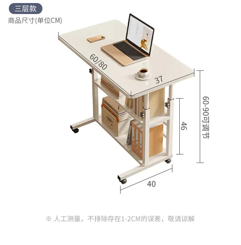 Elevating and Moving Bedside Table, Computer, Home Bedroom Desk, Dormitory Desk, Lazy Person, Easy Student Writing Desk
