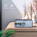 LED Mirror Digital Alarm Clock Wireless Bluetooth-compait Speaker MP3 FM Radio Clock Electronic Desktop Clocks USB Wake Up Clock