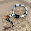 Matching Bracelets Couples Women Men Luminous Cute Cat Friendship Bracelete Black White Cat Head Bangles Glow In The Dark Gift