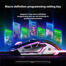 W2 USB Wired Gaming Mouse with Glowing Gamer Mechanical Metal Style Mice Suitable for PC Desktop Laptops Tablet Game Office
