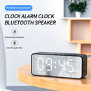 LED Mirror Digital Alarm Clock Wireless Bluetooth-compait Speaker MP3 FM Radio Clock Electronic Desktop Clocks USB Wake Up Clock