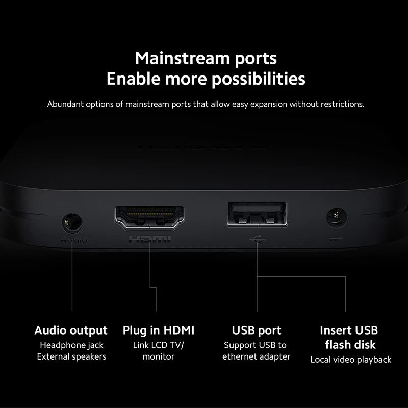 Global Version Xiaomi Mi TV Box 3nd Gen 4K Ultra HD Google TV Dolby Vision HDR10+ Google Assistant Smart Mi Box S Media Player
