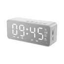 LED Mirror Digital Alarm Clock Wireless Bluetooth-compait Speaker MP3 FM Radio Clock Electronic Desktop Clocks USB Wake Up Clock