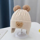 Cute Bear Baby Beanies Hat New Autumn Winter Kid Girl Boy Frog Rainbow Caps Warm Knitted Hats Skullies Toddler Cap Korean Style