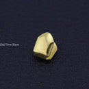 2024 New Gold-Plated Hip Hop Bracelet with Golden Teeth Grills - Perfect Halloween Accessory for Men & Women!