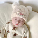Cute Bear Baby Beanies Hat New Autumn Winter Kid Girl Boy Frog Rainbow Caps Warm Knitted Hats Skullies Toddler Cap Korean Style