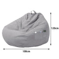 Lazy Seat Chair Sofa Cover Large Bean Bag Couch Soft Fluffy Breathable Adult Child Tatami Living Room Decorative without Filler