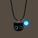 Matching Bracelets Couples Women Men Luminous Cute Cat Friendship Bracelete Black White Cat Head Bangles Glow In The Dark Gift