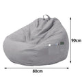 Lazy Seat Chair Sofa Cover Large Bean Bag Couch Soft Fluffy Breathable Adult Child Tatami Living Room Decorative without Filler