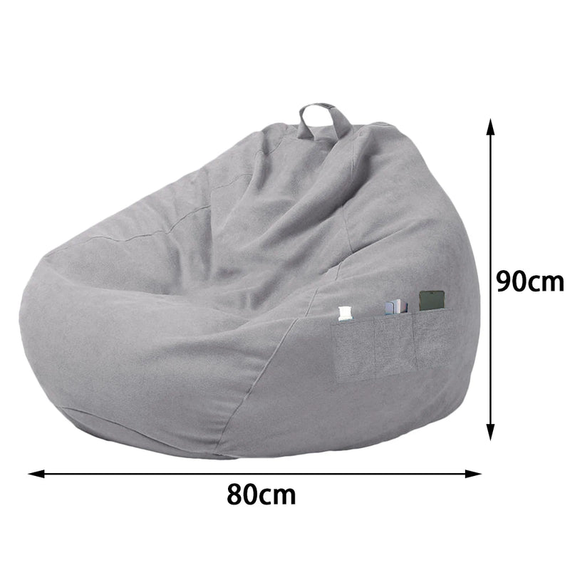 Lazy Seat Chair Sofa Cover Large Bean Bag Couch Soft Fluffy Breathable Adult Child Tatami Living Room Decorative without Filler