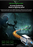 W2 USB Wired Gaming Mouse with Glowing Gamer Mechanical Metal Style Mice Suitable for PC Desktop Laptops Tablet Game Office