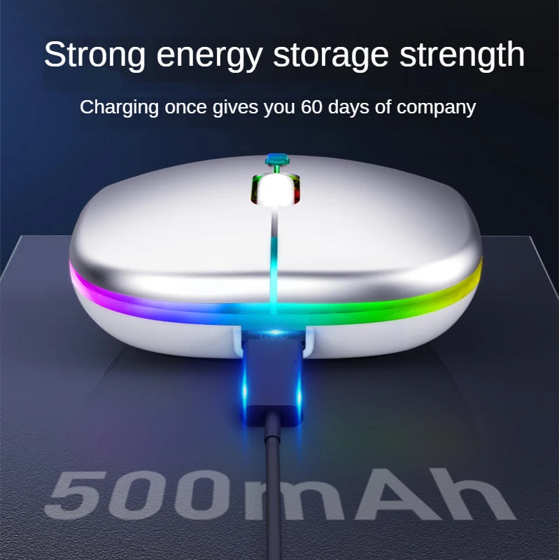 Mouse Wirelesss Bluetooth 2 In 1 Wireless Dual Mode Optical Mouse 2.4G Mouse Ergonomic Portable Rechargeable Mice For laptop