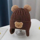 Cute Bear Baby Beanies Hat New Autumn Winter Kid Girl Boy Frog Rainbow Caps Warm Knitted Hats Skullies Toddler Cap Korean Style