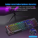 USB Wired Keyboard RGB Color Gaming Keyboard Mechanical Feel keyboard 104 Keys Standard Keyboard for Windows Laptop Computer