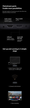 Global Version Xiaomi Mi TV Box 3nd Gen 4K Ultra HD Google TV Dolby Vision HDR10+ Google Assistant Smart Mi Box S Media Player