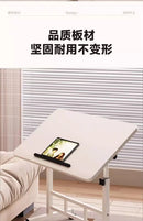 Folding Mobile Computer Simple Small Table with Roller Lifting Universal Wheel Desktop Bed Folding Table