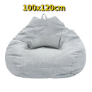 Lazy Sofas Cover Chairs Without Filler Adults Bean Bag Chair Couch Living Room Bedroom Home Tatami Lounger Seat