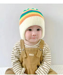 Cute Bear Baby Beanies Hat New Autumn Winter Kid Girl Boy Frog Rainbow Caps Warm Knitted Hats Skullies Toddler Cap Korean Style