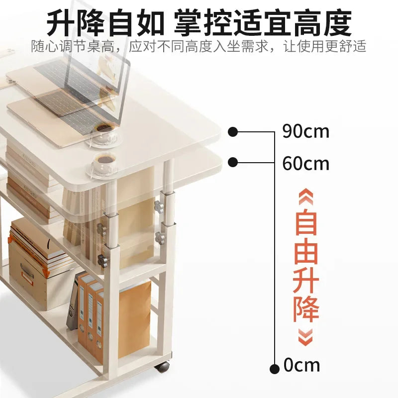 Elevating and Moving Bedside Table, Computer, Home Bedroom Desk, Dormitory Desk, Lazy Person, Easy Student Writing Desk
